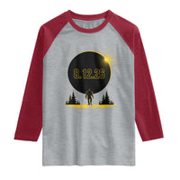 Bigfoot August 12 2026 Total Solar Eclipse Raglan Shirt Totality Sasquatch Cryptid Stargazer Memorabilia