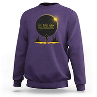 Bigfoot August 12 2026 Total Solar Eclipse Sweatshirt Totality Sasquatch Cryptid Stargazer Memorabilia