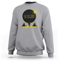Bigfoot August 12 2026 Total Solar Eclipse Sweatshirt Totality Sasquatch Cryptid Stargazer Memorabilia