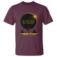 Bigfoot August 12 2026 Total Solar Eclipse T Shirt Totality Sasquatch Cryptid Stargazer Memorabilia