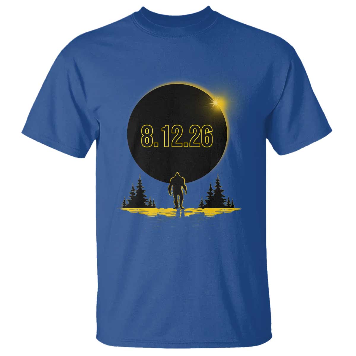 Bigfoot August 12 2026 Total Solar Eclipse T Shirt Totality Sasquatch Cryptid Stargazer Memorabilia