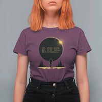 Bigfoot August 12 2026 Total Solar Eclipse T Shirt For Women Totality Sasquatch Cryptid Stargazer Memorabilia