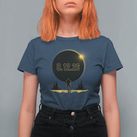 Bigfoot August 12 2026 Total Solar Eclipse T Shirt For Women Totality Sasquatch Cryptid Stargazer Memorabilia