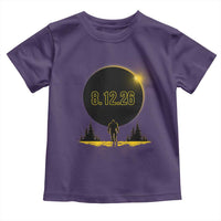 Bigfoot August 12 2026 Total Solar Eclipse Toddler T Shirt Totality Sasquatch Cryptid Stargazer Memorabilia