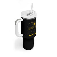 Bigfoot August 12 2026 Total Solar Eclipse Tumbler With Handle Totality Sasquatch Cryptid Stargazer Memorabilia