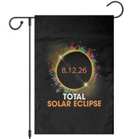Colorful Paint Splatter 2026 Total Solar Eclipse Totality Astronomy Garden Flag