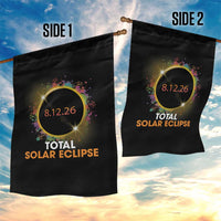Colorful Paint Splatter 2026 Total Solar Eclipse Totality Astronomy Garden Flag