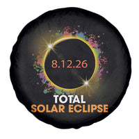 Colorful Paint Splatter 2026 Total Solar Eclipse Totality Astronomy Spare Tire Cover