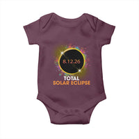 Colorful Paint Splatter 2026 Total Solar Eclipse Totality Astronomy Baby Onesie