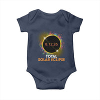 Colorful Paint Splatter 2026 Total Solar Eclipse Totality Astronomy Baby Onesie