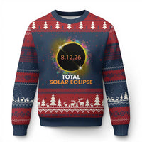 Colorful Paint Splatter 2026 Total Solar Eclipse Totality Astronomy Ugly Christmas Sweater