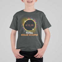 Colorful Paint Splatter 2026 Total Solar Eclipse Totality Astronomy T Shirt For Kid