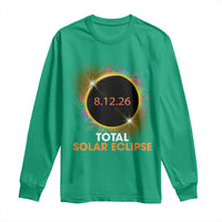 Colorful Paint Splatter 2026 Total Solar Eclipse Totality Astronomy Long Sleeve Shirt