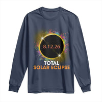 Colorful Paint Splatter 2026 Total Solar Eclipse Totality Astronomy Long Sleeve Shirt