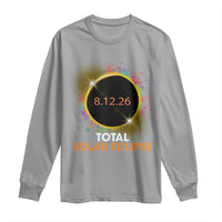 Colorful Paint Splatter 2026 Total Solar Eclipse Totality Astronomy Long Sleeve Shirt