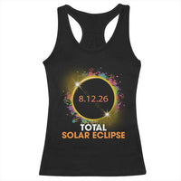 Colorful Paint Splatter 2026 Total Solar Eclipse Totality Astronomy Racerback Tank Top