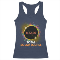 Colorful Paint Splatter 2026 Total Solar Eclipse Totality Astronomy Racerback Tank Top