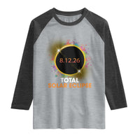 Colorful Paint Splatter 2026 Total Solar Eclipse Totality Astronomy Raglan Shirt