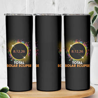 Colorful Paint Splatter 2026 Total Solar Eclipse Totality Astronomy Skinny Tumbler