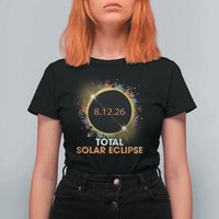 Colorful Paint Splatter 2026 Total Solar Eclipse Totality Astronomy T Shirt For Women