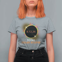 Colorful Paint Splatter 2026 Total Solar Eclipse Totality Astronomy T Shirt For Women