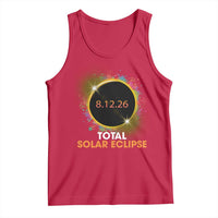 Colorful Paint Splatter 2026 Total Solar Eclipse Totality Astronomy Tank Top