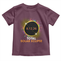 Colorful Paint Splatter 2026 Total Solar Eclipse Totality Astronomy Toddler T Shirt