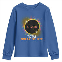 Colorful Paint Splatter 2026 Total Solar Eclipse Totality Astronomy Youth Sweatshirt