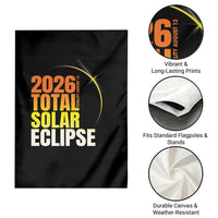 2026 Total Solar Eclipse August 12 Garden Flag Totality Modern Space Graphic