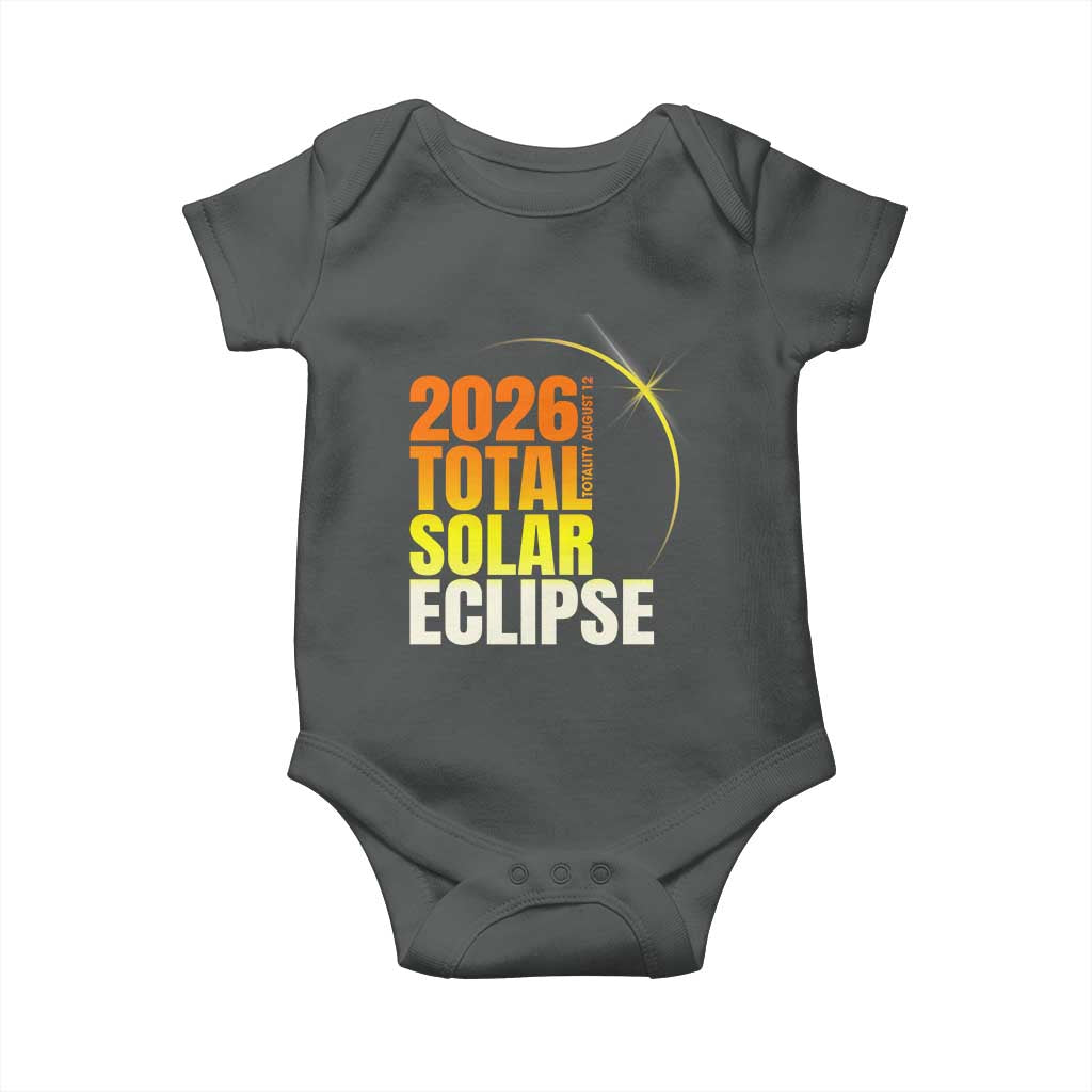 2026 Total Solar Eclipse August 12 Baby Onesie Totality Modern Space Graphic
