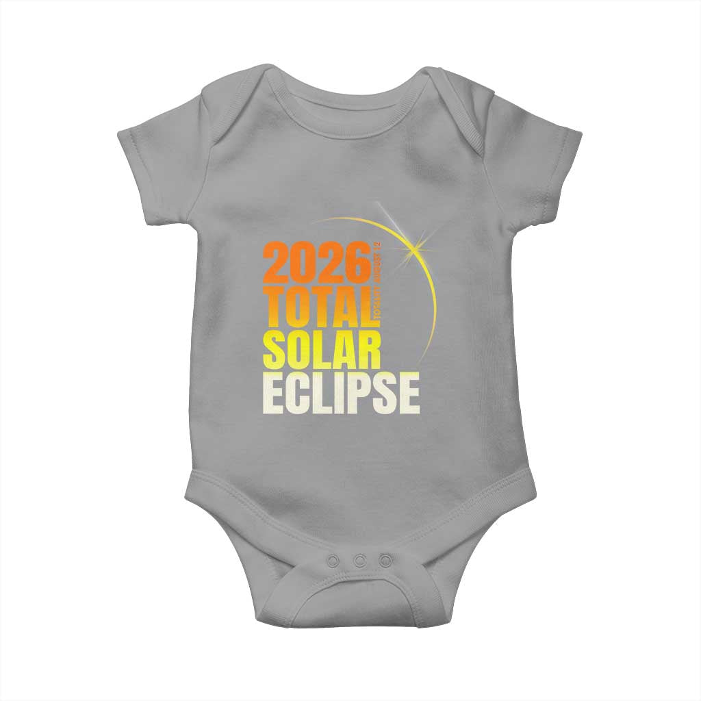 2026 Total Solar Eclipse August 12 Baby Onesie Totality Modern Space Graphic