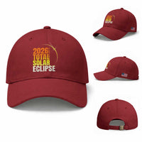 2026 Total Solar Eclipse August 12 Baseball Cap Totality Modern Space Graphic