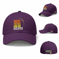 2026 Total Solar Eclipse August 12 Baseball Cap Totality Modern Space Graphic