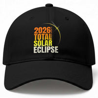 2026 Total Solar Eclipse August 12 Baseball Cap Totality Modern Space Graphic