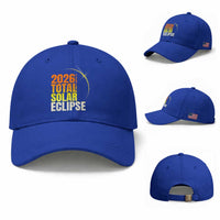 2026 Total Solar Eclipse August 12 Baseball Cap Totality Modern Space Graphic