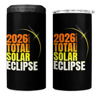 2026 Total Solar Eclipse August 12 4 in 1 Can Cooler Tumbler Totality Modern Space Graphic