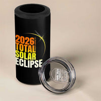 2026 Total Solar Eclipse August 12 4 in 1 Can Cooler Tumbler Totality Modern Space Graphic
