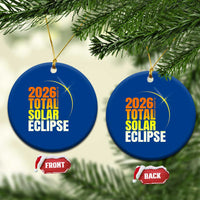 2026 Total Solar Eclipse August 12 Ceramic Ornament Totality Modern Space Graphic