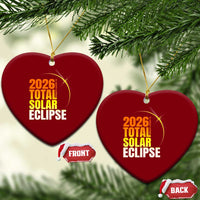 2026 Total Solar Eclipse August 12 Ceramic Ornament Totality Modern Space Graphic
