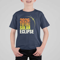 2026 Total Solar Eclipse August 12 T Shirt For Kid Totality Modern Space Graphic