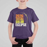 2026 Total Solar Eclipse August 12 T Shirt For Kid Totality Modern Space Graphic
