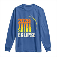 2026 Total Solar Eclipse August 12 Long Sleeve Shirt Totality Modern Space Graphic