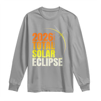2026 Total Solar Eclipse August 12 Long Sleeve Shirt Totality Modern Space Graphic