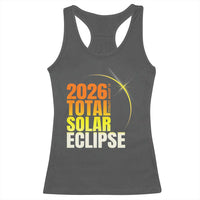 2026 Total Solar Eclipse August 12 Racerback Tank Top Totality Modern Space Graphic