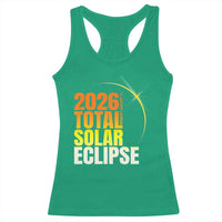 2026 Total Solar Eclipse August 12 Racerback Tank Top Totality Modern Space Graphic