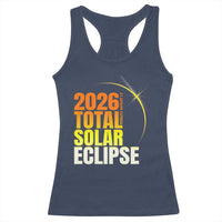 2026 Total Solar Eclipse August 12 Racerback Tank Top Totality Modern Space Graphic