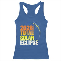 2026 Total Solar Eclipse August 12 Racerback Tank Top Totality Modern Space Graphic