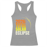 2026 Total Solar Eclipse August 12 Racerback Tank Top Totality Modern Space Graphic