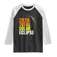 2026 Total Solar Eclipse August 12 Raglan Shirt Totality Modern Space Graphic