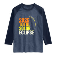 2026 Total Solar Eclipse August 12 Raglan Shirt Totality Modern Space Graphic